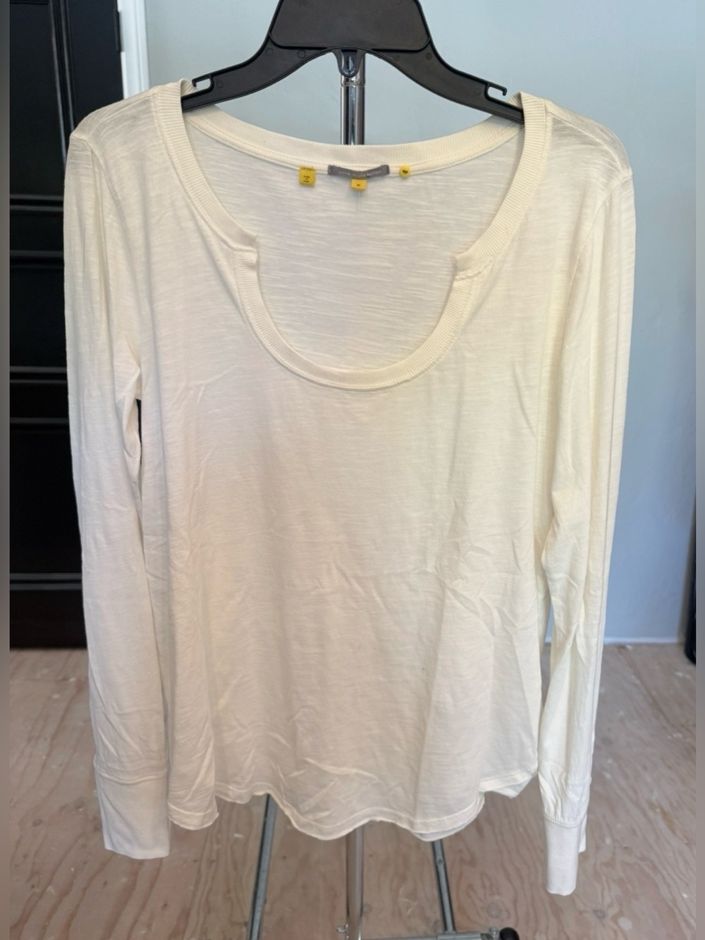 Anthropologie Long Sleeve Scoop Round Neck Top - Picture 3 of 7